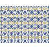 Tapete De Sala | OZAIA Tapete Em Vinil Efeito Azulejo 120X180 Cm Azul E Amarelo - Florili