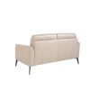 Promocoes Sofas & Poltronas | Angel Cerda Sofa De 2 Lugares Em Pele Cinzenta E Pernas Em Aco Preto 6137
