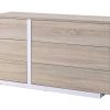 Comoda | Vente-unique Comoda Napoli - 6 Gavetas - Carvalho E Branco