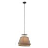 Candeeiro Suspenso | OZAIA Candeeiro De Teto Escandinavo Empalhado Cor Natural E Taupe De D.35 X A.120 Cm - Klaus