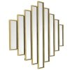 Espelhos | OZAIA Espelho Art Deco Simetrico Em Metal De C. 90 X A. 120 Cm Cor Dourado - Galice