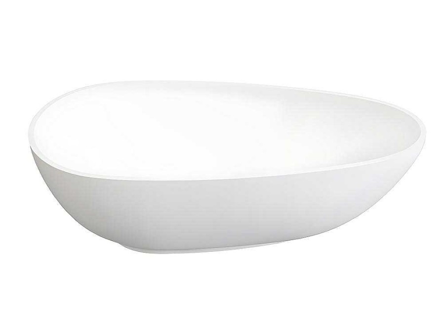 Banheira De Pousar | Shower & Design Banheira Classica Assimetrica Com Solid Surface De 268 L Dimensoes 172 X 83 X 53 Cm Cor Branca - Fenice