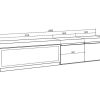 Movel De Tv | Skraut Home Movel De Tv, 210, Para Televisores Ate 80", Lareira Electrica Xxl, Suspensos, Carvahlo