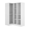 Armario E Roupeiro | Vente-unique Roupeiro De Canto 3 Portas C132 Cm Branco - Listowel