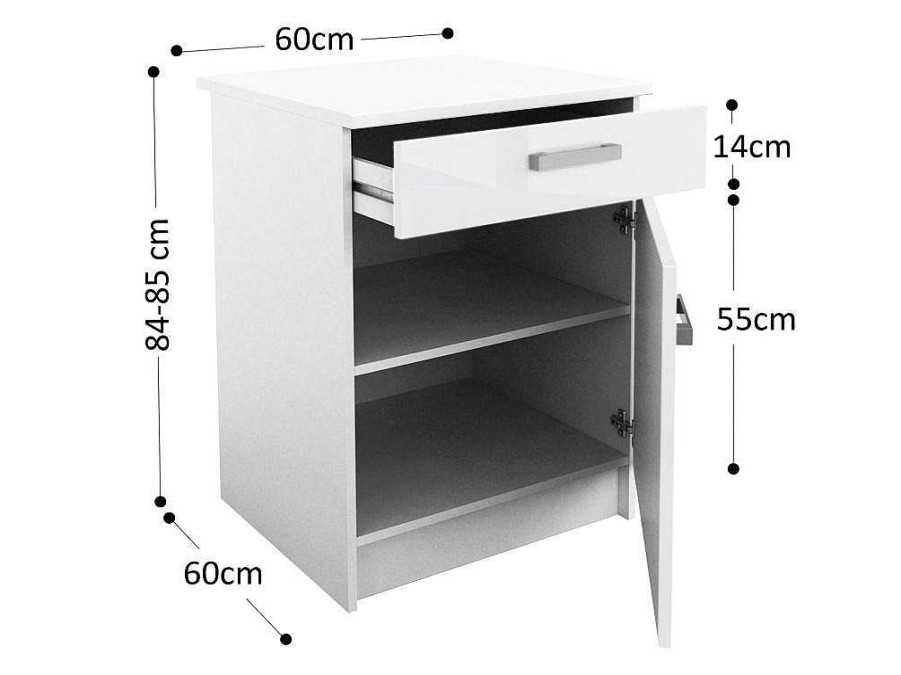 Movel De Cozinha | Vente-unique Cozinha Completa 300 Cm 10 Elementos De Arrumacao Branco - Trattoria