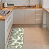 Tapetes De Corredor | OZAIA Tapete De Corredor Em Vinil Motivo Tropical 66X160 Cm Verde E Branco - Tropicala