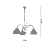 Lustre | TOSEL Lustre Tosel Pays De L'Adour Vidro Braco Cetim D60 X H90 Cm
