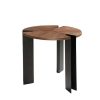 Mesa De Apoio | Angel Cerda Mesa De Canto Em Nogueira E Aco Preto 2117