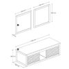 Movel Lavatorio Duplo | Vente-unique Movel Suspenso De Casa De Banho Em Madeira De Acacia Com Lavatorio Duplo E Espelhos De 130 Cm - Penebel
