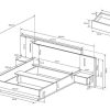 Cama De Adulto | Vente-unique Cama Com Arrumacao E Mesas De Cabeceira 160 X 200 Cm, 2 Gavetas, Com Leds, Natural E Antracite + Colchao - Francoli