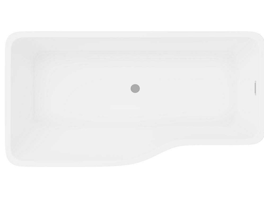 Banheira De Pousar | Shower & Design Banheira Classica Assimetrica 265 L, 170 X 80 X 58 Cm, Acrilico Branco - Scriba
