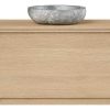Promocoes Casa De Banho & Bem-Estar | Vente-unique Movel Suspenso De Casa De Banho Com Lavatorio De Pedra, Folha De Carvalho, 80 Cm - Mesliva