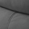 Sofa De Relaxamento Eletrico | Vente-unique Sofa De 3 Lugares Articulado Eletrico Em Veludo - Cinza E Faixas Branco Cru - Metti