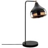 Candeeiro De Mesa | OZAIA Candeeiro De Secretaria Orientavel Em Metal De D. 17 X A. 52 Cm Cor Preto E Acobreado - Yildo