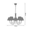 Lustre | TOSEL Lustre Tosel Leicester Tecido Braco Cru D62 X H46 Cm