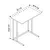 Mesa De Apoio | Venprodin Mesa Lateral Quadrada De Metal 66X60X36 Safir