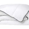 Edredao | DREAMEA Edredao Caline Toque Seda 200 X 200 Cm 250 G/M Branco Vies Cinza - Biesya