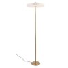 Candeeiro De Pe | OZAIA Candeeiro De Pe Design Com Leds Metal D45 X A180 Cm Dourado E Branco - Vaughan
