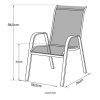 Conjunto Mesa E Cadeiras De Jardim | Happy Garden Conjunto De 6 Cadeiras Marbella Em Taupe Textilene - Aluminio Branco