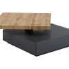 Mesa De Centro | Vente-unique Mesa De Centro Com 1 Gaveta E Tampo Giratorio Em Mdf Cor Antracite E Carvalho - Kyria